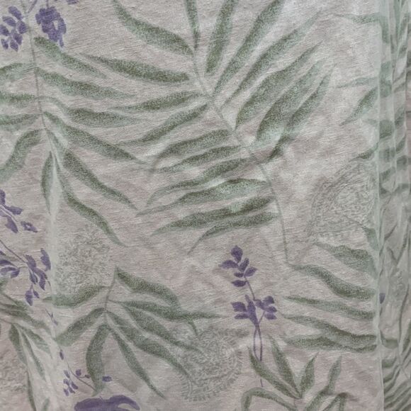 Jane Ashley Medium Linen Cotton Scoop Neck Short Sleeve Pink Purple Maxi Dress - Picture 4 of 11